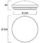 LED-Plafondi Start Eco Surface 12W IP44