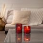 Flamme Dotty LED-kynttilä punainen 12,5cm