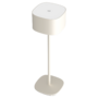 Serino pöytävalaisin IP44 ladattava valkoinen
