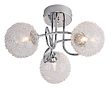 Tromssa-plafondi, sat.kromi + metallikoristeiset lasit, 44 cm, 3 x G9 25 W 